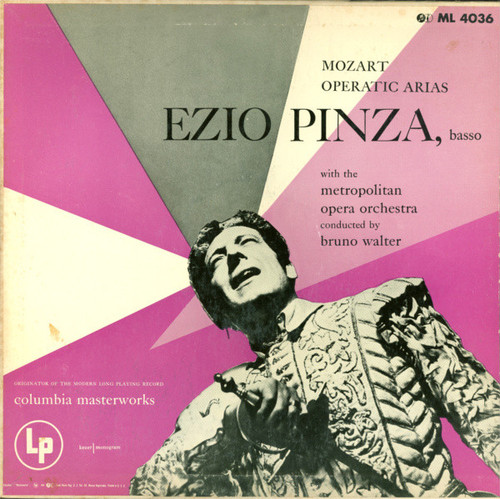 Wolfgang Amadeus Mozart, Ezio Pinza, The Metropolitan Opera, Bruno Walter - Mozart Operatic Arias - Columbia Masterworks - ML 4036 - LP, RP 1746839041