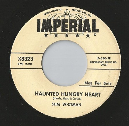 Slim Whitman - Indian Love Call / Haunted Hungry Heart (7", Promo)