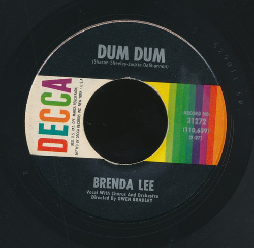 Brenda Lee - Dum Dum /  Eventually - Decca - 31272 - 7", Single, Pin 1749024832