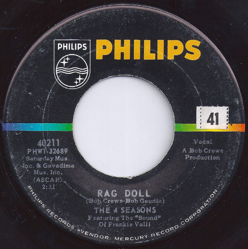 The Four Seasons - Rag Doll / Silence Is Golden - Philips - 40211 - 7", Single 1749025453