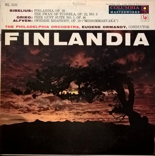 The Philadelphia Orchestra, Eugene Ormandy / Jean Sibelius, Edvard Grieg, Hugo Alfvén - Finlandia - Columbia Masterworks - ML 5181 - LP, Album 1753803178