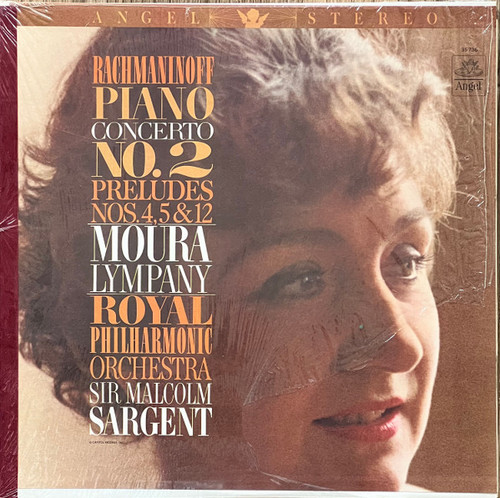 Sergei Vasilyevich Rachmaninoff, Dame Moura Lympany, The Royal Philharmonic Orchestra, Sir Malcolm Sargent - Rachmaninoff Piano Concerto No. 2 Preludes Nos. 4, 5, & 12 - Angel Records - S 35736 - LP 1755801133