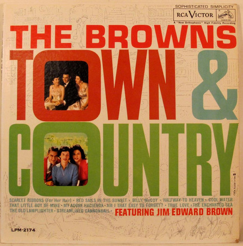 The Browns (3) Featuring Jim Ed Brown - Town & Country - RCA Victor, RCA Victor - LPM-2174, LPM 2174 - LP, Album, Mono, Ind 1757674378