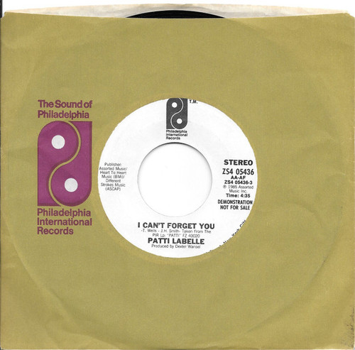 Patti Labelle - I Can't Forget You - Philadelphia International Records - ZS4 05436 - 7", Promo 1761742102