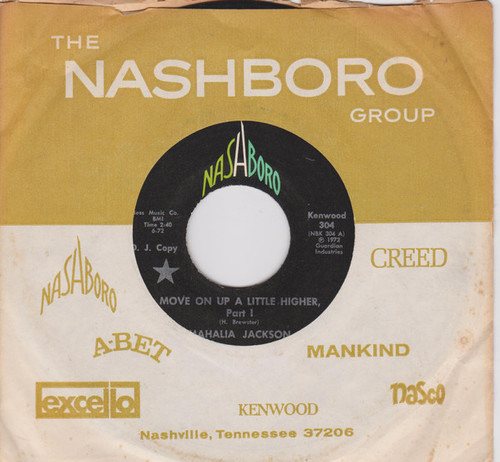 Mahalia Jackson - Move On Up A Little Higher, Part 1&2 - Nashboro - NBK-304 - 7", Single, Promo 1761949369