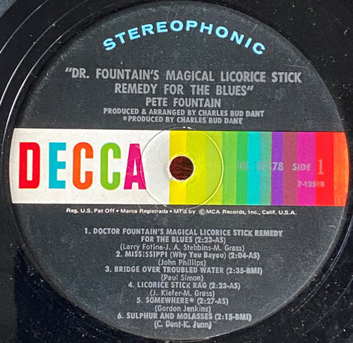 Pete Fountain - Dr. Fountain's Magical Licorice Stick Remedy For The Blues - Decca - DL 7-5378 - LP, Album, RE, DEC 1762011934