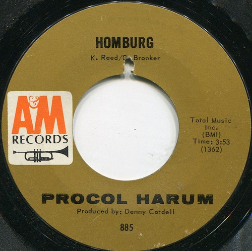 Procol Harum - Homburg / Good Captain Clack - A&M Records - 885 - 7", Single, Mono 1764334252