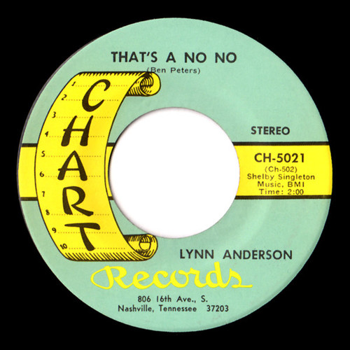Lynn Anderson - That's A No No - Chart Records (4) - CH-5021 - 7", Single 1765344058