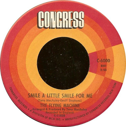 The Flying Machine - Smile A Little Smile For Me / Maybe We've Been Loving Too Long - Congress - C-6000 - 7", Single, Ter 1766916139