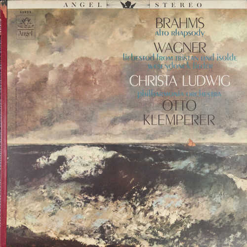 Johannes Brahms / Richard Wagner - Christa Ludwig, Philharmonia Orchestra, Otto Klemperer - Alto Rhapsody / Liebestod From Tristan Und Isolde / Wesendonck Lieder - Angel Records, Angel Records - S.35923, 35923 - LP, Album 1766968555