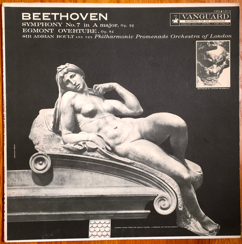 Ludwig van Beethoven, Sir Adrian Boult, The Philharmonic Promenade Orchestra Of London - Symphony No. 7 In A Major, Op. 92 · Egmont Overture, Op. 84 - Vanguard, Vanguard - VRS-1015, VRS1015 - LP 1771397935