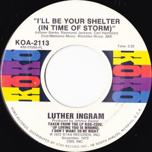 Luther Ingram - I'll Be Your Shelter (In Time Of Storm) - KoKo - KOA-2113 - 7", Pla 1772254894