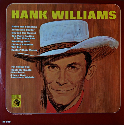 Hank Williams With His Drifting Cowboys - Hank Williams - Metro Records - M-509 - LP, Comp, Mono 1798987984
