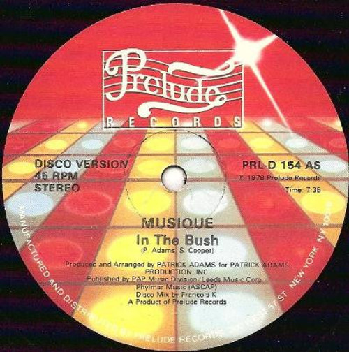 Musique - In The Bush / Keep On Jumpin' (12")