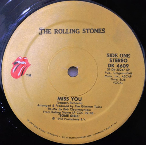 The Rolling Stones - Miss You (Special Disco Version) - Rolling Stones Records - DK 4609 - 12" 1780286218
