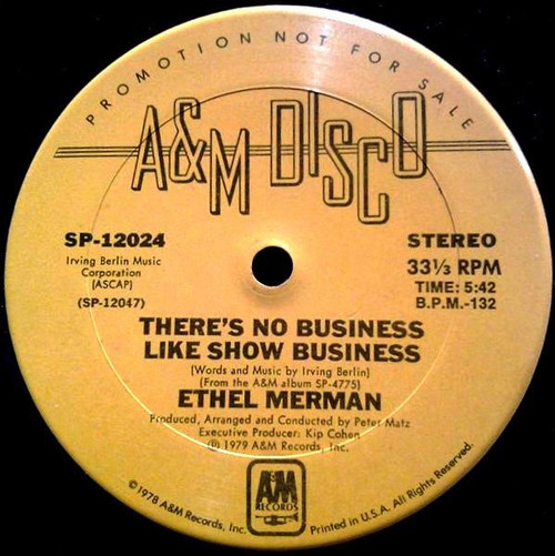 Ethel Merman - There's No Business Like Show Business (12", Promo)
