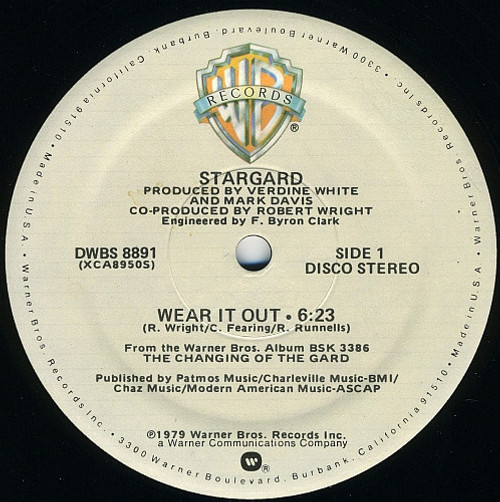 Stargard - Wear It Out - Warner Bros. Records - DWBS 8891 - 12", Single 1780298563