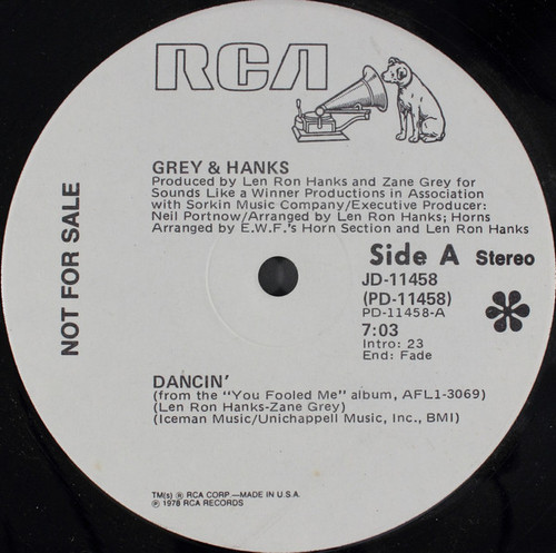 Grey & Hanks* - Dancin' (12", Promo)