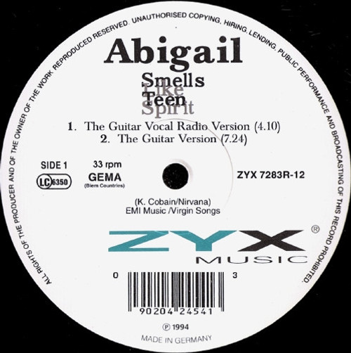 Abigail - Smells Like Teen Spirit (12", Maxi)