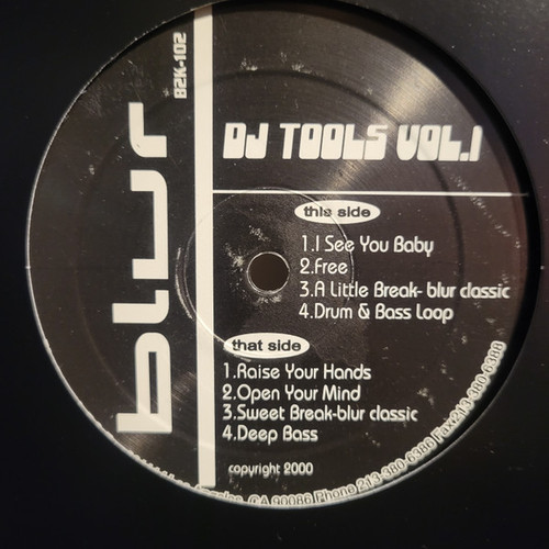 Unknown Artist - DJ Tools Vol. 1 - Blur Records Los Angeles - B2K-102 - 12" 1808054548