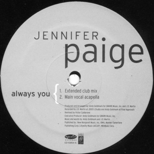 Jennifer Paige - Always You - Hollywood Records - ED-10854-1 - 12" 1803435130