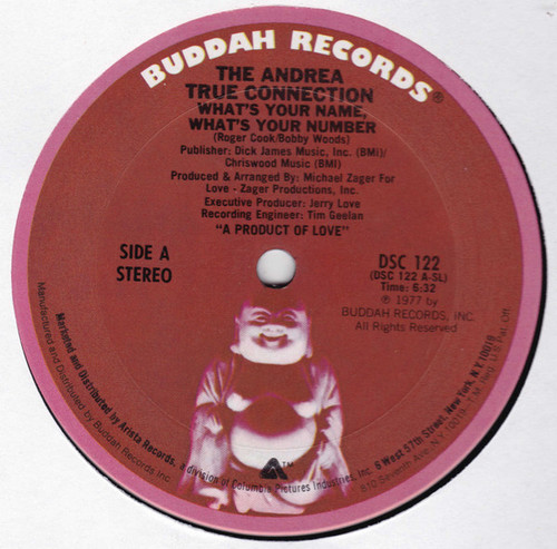 Andrea True Connection - What's Your Name, What's Your Number / Fill Me Up (Heart To Heart) - Buddah Records - DSC 122 - 12", Single, Pit 1811007727