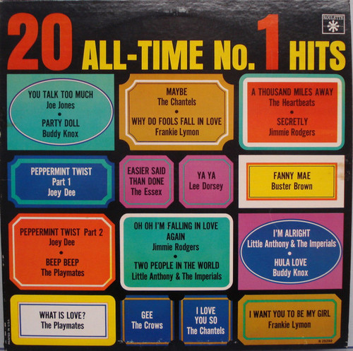 Various - 20 All-Time No. 1 Hits - Roulette - R-25290 - LP, Comp, Mono 1822099069