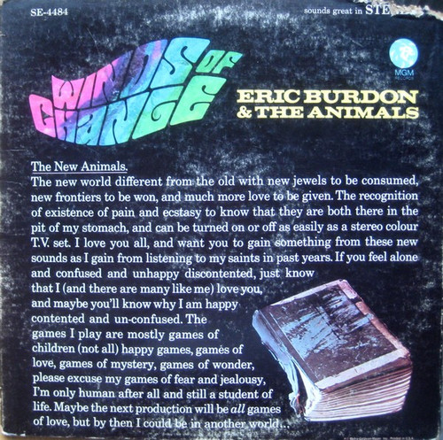 Eric Burdon & The Animals - Winds Of Change - MGM Records, MGM Records, MGM Records - SE-4484, SE 4484, E/SE-4484 - LP, Album, Gat 1829196661