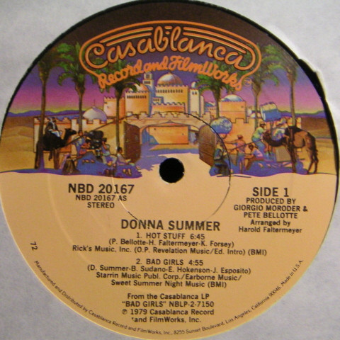 Donna Summer - Hot Stuff / Bad Girls (12", S/Sided, Mixed, 72)