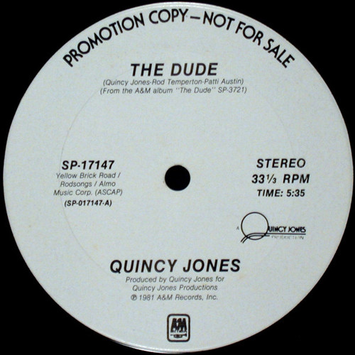 Quincy Jones - The Dude - A&M Records - SP-17147 - 12", Promo 1905701462