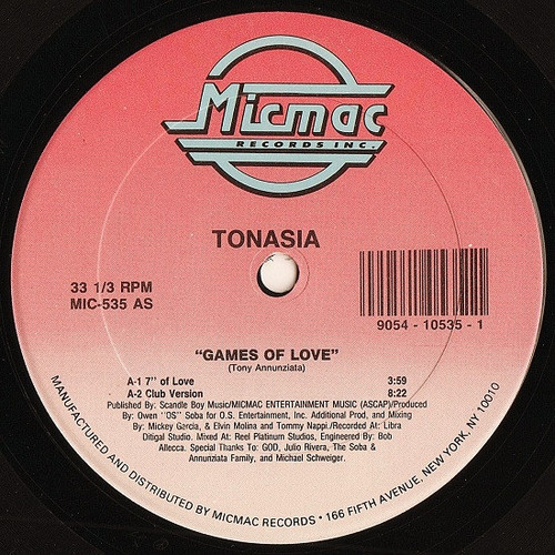 Tonasia - Games Of Love - Micmac Records, Inc. - MIC-535 - 12" 1911490319