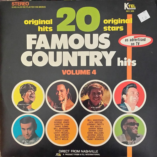 Various - 20 Famous Country Hits Volume 4 - K-Tel International - WV 320 - LP, Comp 1870254295