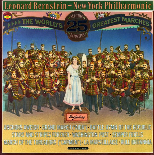 Leonard Bernstein - The New York Philharmonic Orchestra - The World's 25 Greatest Marches - CBS Masterworks, CBS Masterworks - MG 35919, 35919 - 2xLP, Comp 1883568484