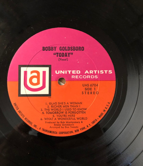 Bobby Goldsboro - "Today" - United Artists Records - UAS 6704 - LP, Album 1887522613