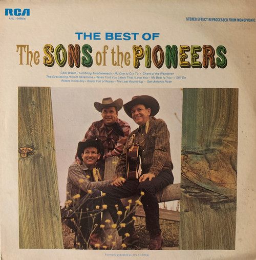 The Sons Of The Pioneers - The Best Of - RCA, RCA - ANL1-3468(e), ANL1-3468 - LP, Comp, RE 1931206220
