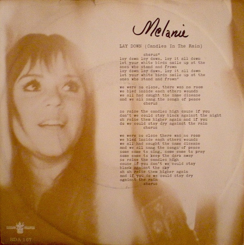 Melanie (2) - Lay Down (Candles In The Rain) / Candles In The Rain - Buddah Records - BDA 167 - 7", Single, Mono, Pit 1959366479
