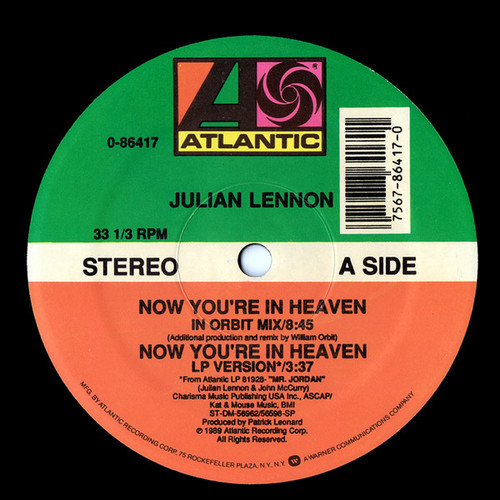 Julian Lennon - Now You're In Heaven - Atlantic - 0-86417 - 12" 1945883795