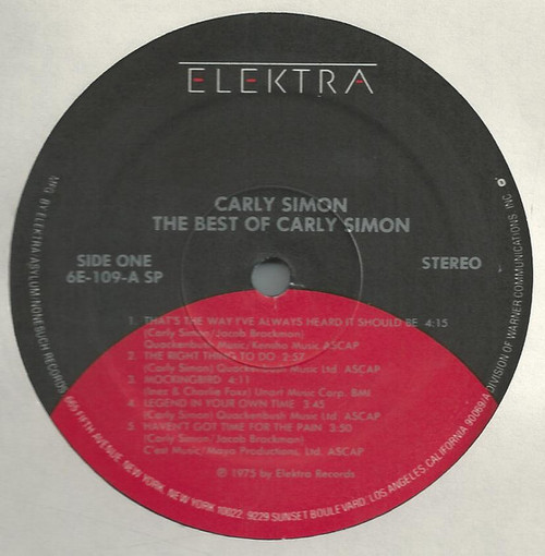 Carly Simon - The Best Of Carly Simon (LP, Comp, RE, Red)