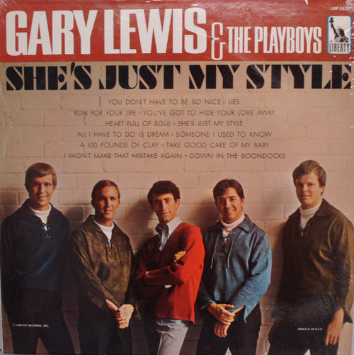 Gary Lewis & The Playboys - She's Just My Style (LP, Album, Mono, RP, Roc)