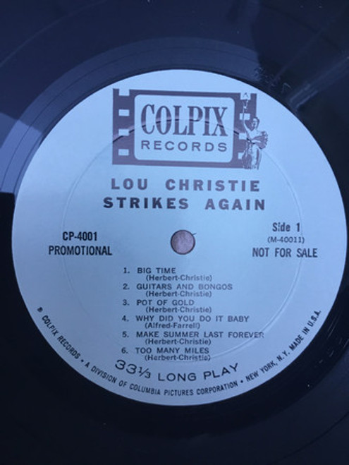 Lou Christie - Lou Christie Strikes Again (LP, Album, Promo)