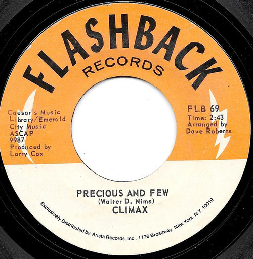 Climax (6) - Precious And Few / Life And Breath - Flashback Records (4) - FLB 69 - 7", RE, PRC 1959155780