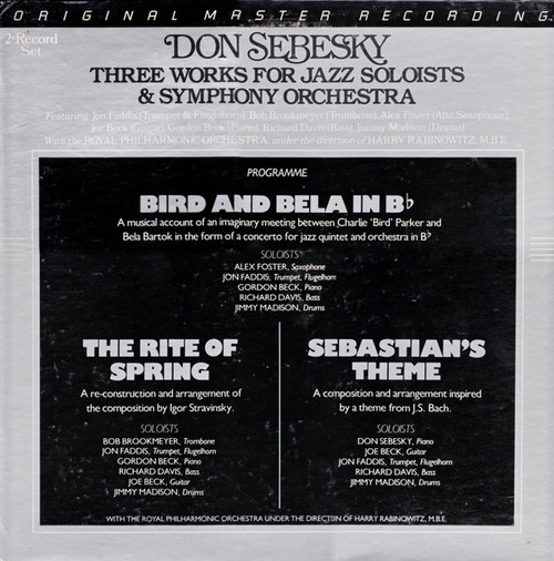 Don Sebesky - Three Works For Jazz Soloists & Symphony Orchestra (2xLP, Album, Gat)