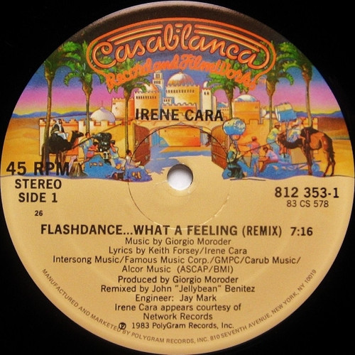 Irene Cara - Flashdance...What A Feeling (Remix) (12", 26)