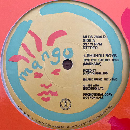 Bhundu Boys / Teque Nick - Bye Bye Stembi (12", Promo)