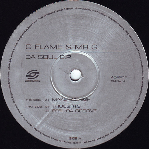 G Flame & Mr G* - Da Soul E.P. (12", EP)