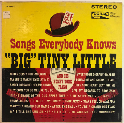 "Big" Tiny Little And His Honky Tonk Piano* - Songs Everybody Knows (LP)