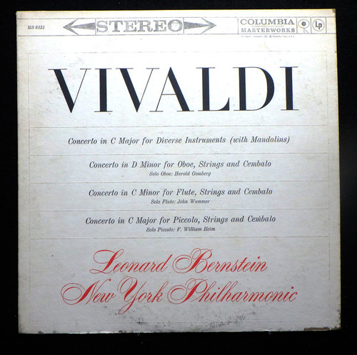 Vivaldi*, Leonard Bernstein, New York Philharmonic* - Vivaldi Four Concertos (LP)