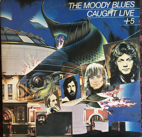 The Moody Blues - Caught Live +5 (2xLP, Album, TH )