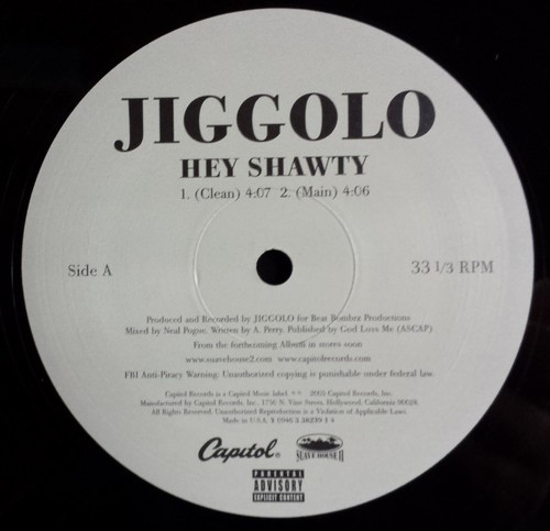 Jiggolo - Hey Shawty (12")