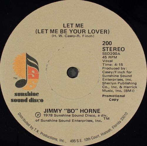 Jimmy "Bo" Horne - Let Me (Let Me Be Your Lover) / Dance Across The Floor (12", Promo)